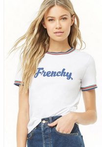 Forever 21 Frenchy Graphic Ringer Tee