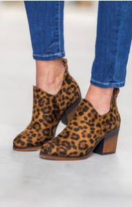She's a Wild One Leopard Bootie in Brown