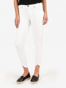 Connie High Rise Slim Fit Ankle Skinny (White)