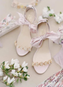 Meriee Blush Bow Bridal Shoe